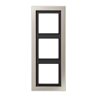 Рамка для вертикальной и горизонтальной установки, 3 поста; металл; нержавеющая сталь; LS Design, ESD2983