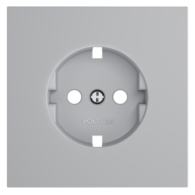 Накладка для розетки с заземлением, S70 (серый), VLS000616