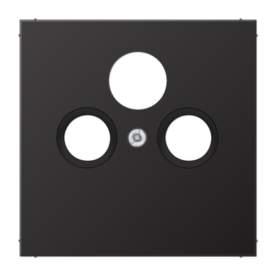 Крышка для SAT-TV-FM-розеток, фиксация винтом; металл; dark; Aluminium, AL2990SATD