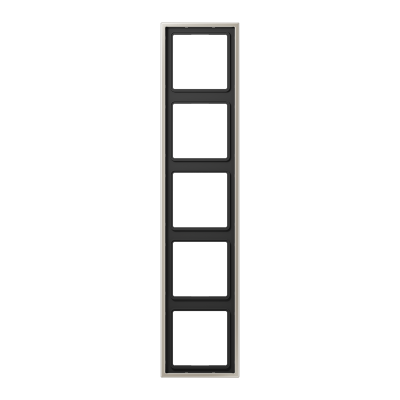 Рамка для вертикальной и горизонтальной установки, 5 постов; металл; нержавеющая сталь; Edelstahl, ES2985