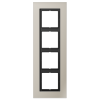 Рамка для серии LS-Plus 4-кратная; благородная сталь, LSP984ES