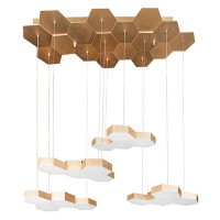 Lightstar 750263 (MD13003032-16А) Люстра подвесная FAVO LED-80W 3840LM Satin Gold 4000K (в комплекте)