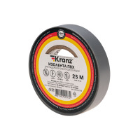 Изолента ПВХ 15 мм х 25 м, серая, (упак. 5 рулонов) KRANZ, KR-09-2108