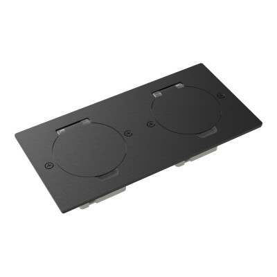 Лючок 4 мод. (2 мод. 45х45 мм.), круглая крышка, антрацит, IP44, Donel, DFB22ZMRAN