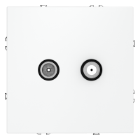 Розетка телевизионнная встраиваемая VOLTUM S70 оконечная TV+SAT, (белый матовый), VLS060402