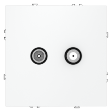 Розетка телевизионнная встраиваемая VOLTUM S70 оконечная TV+SAT, (белый матовый), VLS060402