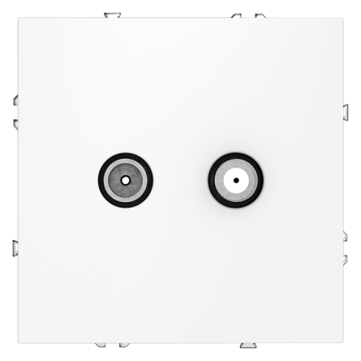 Розетка телевизионнная встраиваемая VOLTUM S70 оконечная TV+SAT, (белый матовый), VLS060402