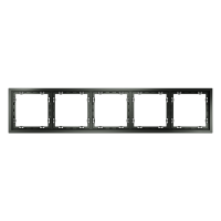 Рамка пластиковая VOLTUM S70 на 5 постов, (титан), VLS100506