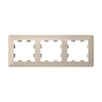 ATN221203 - ATLASDESIGN AIR 3-постовая РАМКА, ПЕСОЧНЫЙ/дымчатый белый, Systeme Electric
