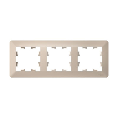 ATN221203 - ATLASDESIGN AIR 3-постовая РАМКА, ПЕСОЧНЫЙ/дымчатый белый, Systeme Electric