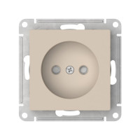 ATN001249S - ATLASDESIGN РОЗЕТКА без заземления со шторками, 16А, мех., быстрозажим. клем., ПЕСОЧНЫЙ, Systeme Electric