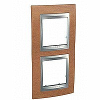 MGU66.004V.0M2 - UNICA TOP РАМКА 2-постовая, вертикальная, АЛЮМИНИЙ/ВИШНЯ