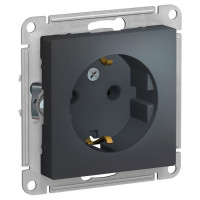 IRIDIUM Розетка с заземляющим контактом, 250 В, 16 А, винтовой зажим. Цвет графит, M0104