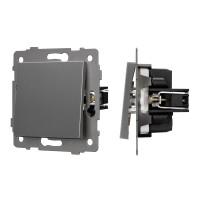 049877 - Механизм выключателя одноклавишный перекрёстный SWT-MKX1-PL-GR-V (250V, 10A) (Arlight, -)