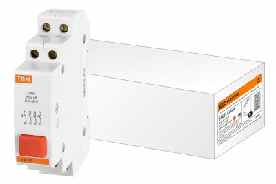 Выключатель кнопочный красный ВК-47 2НО;2НЗ TDM Electric, SQ0214-0005