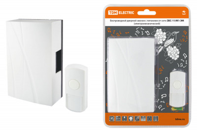 Звонок ЗБС-11/М1-ЭМ (беспр., в сеть, мн.код..) TDM Electric, SQ1901-0013