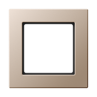 Рамка для вертикальной и горизонтальной установки, 1 пост; дюропласт; шампань; A CREATION, AC581CH