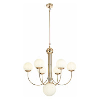 ST LUCE SL1504.203.07 Люстра подвесная ST-Luce Французское золото/Белый E27 7*60W