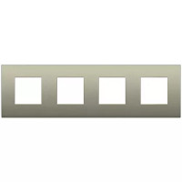 Vimar Накладка CLASSIC на 8 модулей (2+2+2+2) расстояние между центрами 71мм шампань матовый, 19669.13