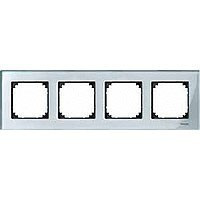 MTN4040-3260 - MERTEN M-Elegance РАМКА стеклянная 4 поста, АЛМАЗ, SM, Schneider Electric