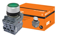 Кнопка с фиксацией MP2-21G(LED) в сборе d22мм/24В 1з+1р зеленая TDM Electric, SQ0747-0026 Кнопка с фиксацией MP2-21G(LED) в сборе d22мм/24В 1з+1р зеленая TDM Electric, SQ0747-0026