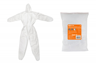 Комбинезон защитный "Каспер-2", на молнии и с капюшоном, разм. 187х160, 30 г/м2, белый, TDM Electric, SQ1016-0302