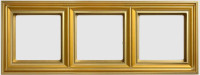 Рамка 3-поста; термопласт; золото; Eco Deco, EPD483GO