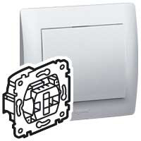 Legrand Выключатель с подсветкой - Galea Life - 10 A - 250 В~ - с зелёной лампой 0,5 мA, 775600