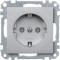 SM Розетка 2К+З 16А 250В~, алюм.