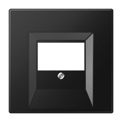 Плата (фиксация винтом) для USB-зарядных устройств и TAE-розеток; термопласт; черный матовый, LS969TSWM