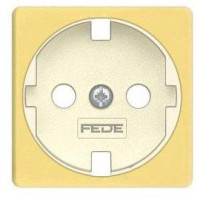 FD04314OB-A Fede Fede Обрамление розетки 2К+З для мех-зма FD16523, Bright Gold/беж.
