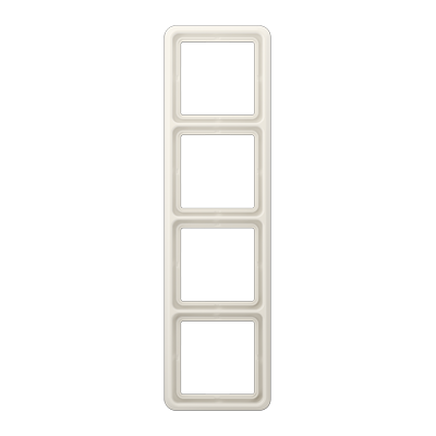 Рамка для вертикальной и горизонтальной установки, 4 поста; дюропласт; слоновая кость; CD500, CD584W