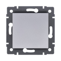 Выключатель 1-клавишный проходной 10А/250В, серый Kollinger REA-S-003GY для Aspekt, Eleganz, Reflex
