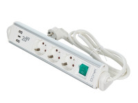 Donel Розеточный блок настольный поворотный 3х2К+З + 2 USB (A+C) PD 20Вт, поворот на 180°, алюминиевый корпус, длина кабеля:1,5 м, A1, DDSBC10ALR-4PSAN3UANC