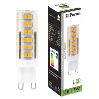 Лампа светодиодная, (7W) 230V G9 4000K JCD9, LB-433, Feron 25767