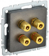 BRITE Аудиорозетка 4-мест. РА10-БрТБ бр. IEK, BR-S40-K45