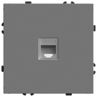 Feron Розетка компьютерная 1-местная RJ-45 (механизм), серия Эмили, RST00-5117-10, платиново-серый, soft touch, 49951, STEKKER