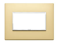 Vimar Накладка EIKON EVO для 4 модулей, золото сатинированное, 21654.G10