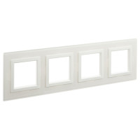 4400828 - ДКС Рамка из натурального стекла, "Avanti", белая, 4 поста
