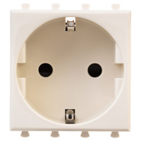 4405002 - ДКС Розетка модульная, 2P+E, с з/ш, "Avanti", "Ванильная дымка", 2 модуля