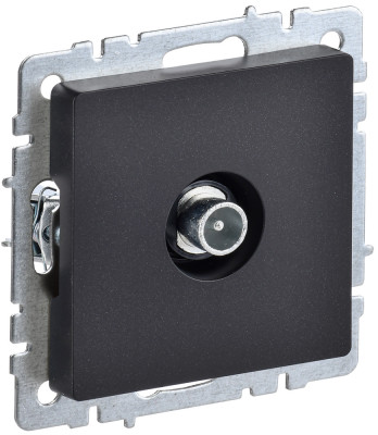 BRITE Роз. TV проходная РТВ10-0-БрЧ черн. IEK, BR-A10-P-K02