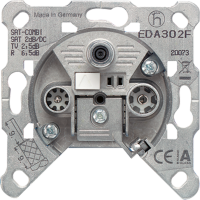 EDA302F - Розетка оконечная для спутникового, эфирного и кабельного вещания, Jung