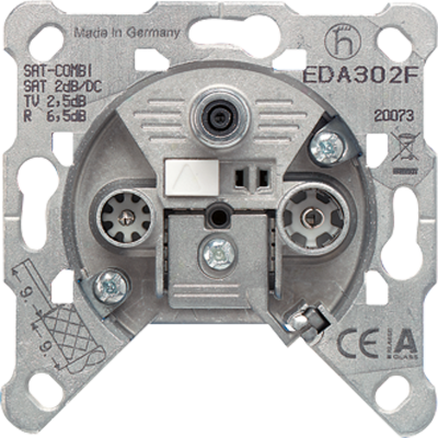 EDA302F - Розетка оконечная для спутникового, эфирного и кабельного вещания, Jung