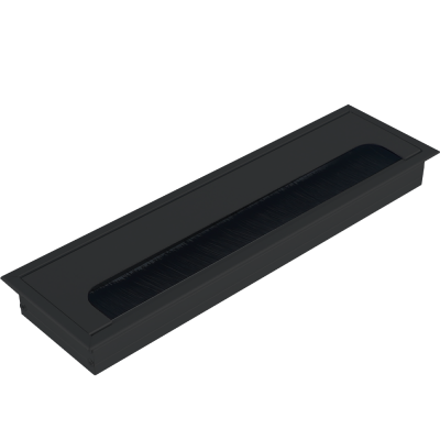 Donel Кабельный громмет (лючок) в стол, 280*80мм, цвет: черный, DCGR28080AN