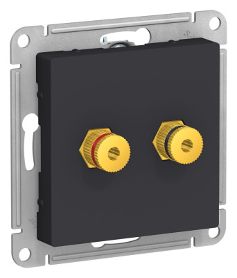ATN001087 - ATLASDESIGN АУДИОРОЗЕТКА двойная, КАРБОН, Systeme Electric