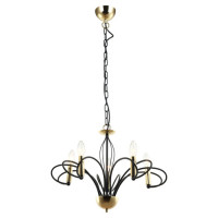 LUSSOLE POWELL Люстра подвесная, цвет основания - блестящее золото, 5x40W E14, LSP-8194