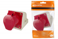 Розетка 125 стационарная 3Р+РЕ+N 32А 380В IP44 TDM Electric, SQ0602-0006