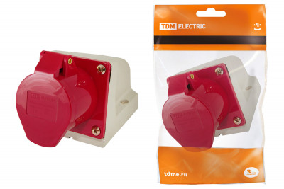 Розетка 125 стационарная 3Р+РЕ+N 32А 380В IP44 TDM Electric, SQ0602-0006
