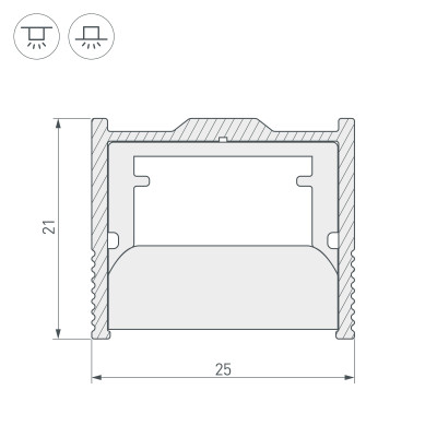 Профиль-держатель WPH-FLOOR22-2000 ANOD (Arlight, Металл), 023291