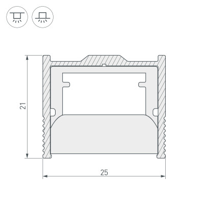 Профиль-держатель WPH-FLOOR22-2000 ANOD (Arlight, Металл), 023291
